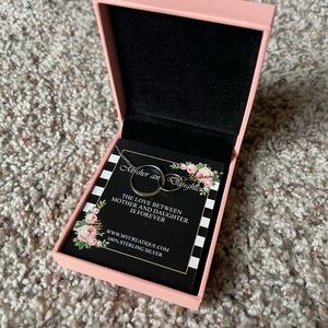 Mother Daughter Sterling Silver Necklace